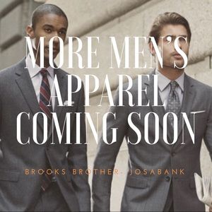 Coming sooon! Men’s apparel